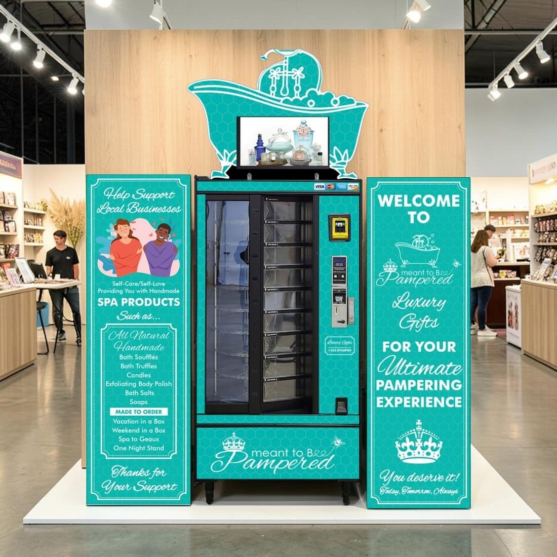 Custom spa products vending machine